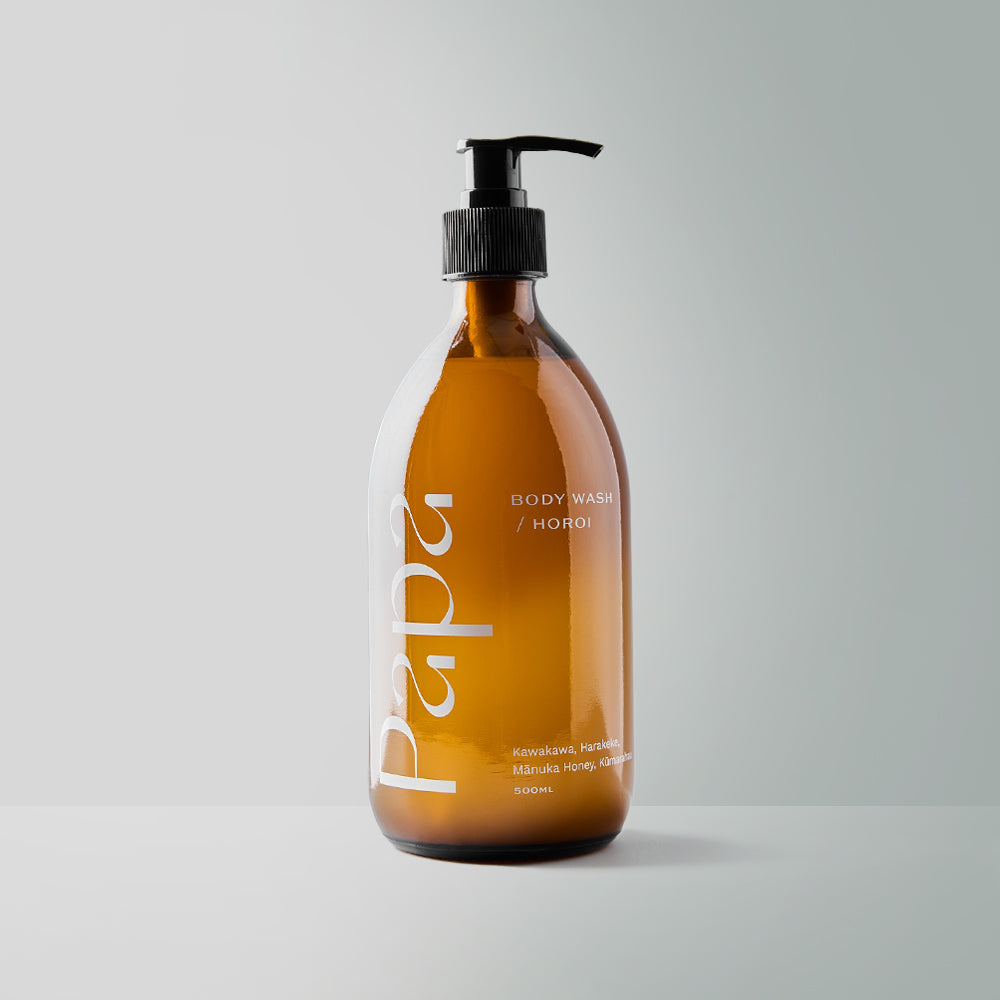 A Rongoā Māori Body Wash for men called Horoi by Papa Skincare