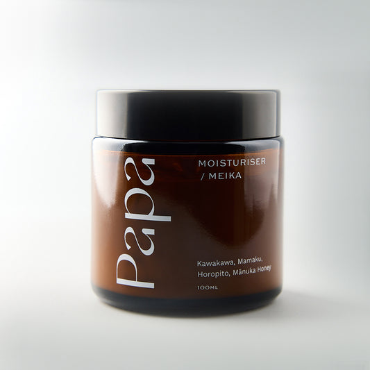 A Rongoā Māori Moisturiser for men called Meika by Papa Skincare