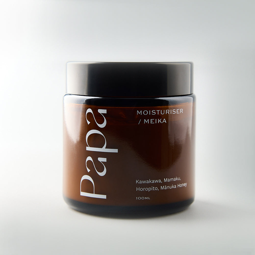 A Rongoā Māori Moisturiser for men called Meika by Papa Skincare